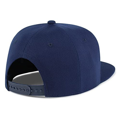 Smoking Monkey Hip-Hop Snapback Hat Embroidered Baseball Cap Wild Animal Funny - color: 08. Navy