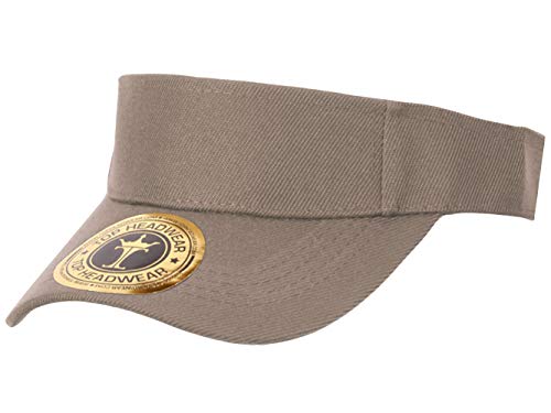 TOP HEADWEAR Solid Adjustable Blank Visor - color: Khaki
