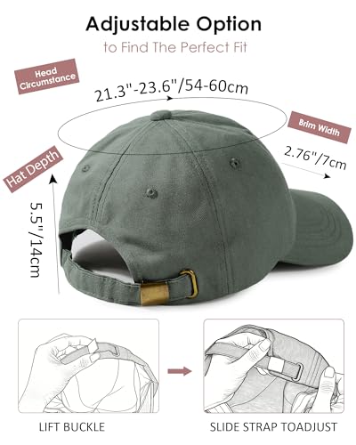 Lvaiz Womens Satin Lined Baseball Cap Washed Cotton Adjustable Dad Hat - color: Grey