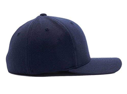 G&B Red Thin Red/Blue Line Spartan Helmet & Distressed Skull Flex Baseball Cap. Embroidered. 6277/6477 Flex Baseball Hat - color: Dark Navy 2, size: Small-Medium
