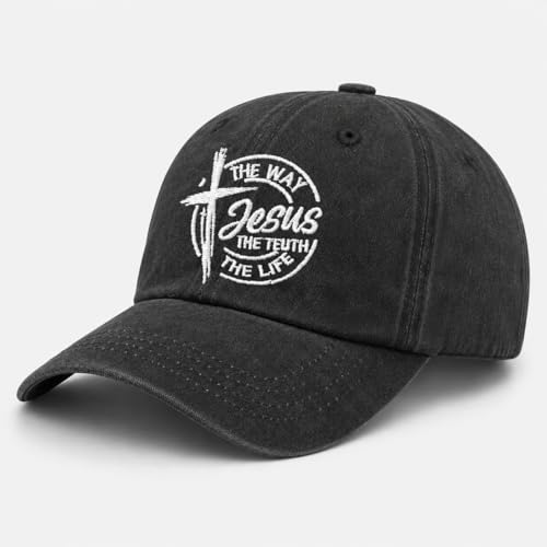 Man of God Husband Dad Embroidered Hat Camping Caps for Women - color: The Way the Truths the Lifes 30