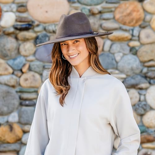 Wallaroo Hat Company Women's Colorado Fedora – UPF 50+ Sun Protection, Wide Brim Sun Hat, Packable, Adjustable - color: Truffle
