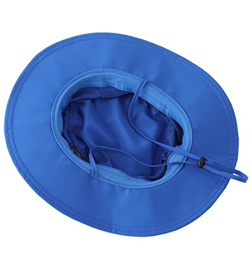 Connectyle Women's UPF 50+ Sun Hat UV Protection Wide Brim Bucket Hat Summer Beach Hats Fishing Hiking Outdoor Safari Hats - color: Royal Blue