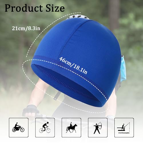 10 Pcs Cooling Skull Caps for Men Cap Welding Helmet Liner Sweat Wicking Head Wrap Bicycle Beanie Cycling Running Hat - color: Solid Color