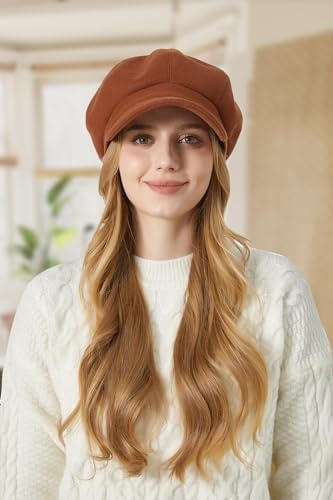 Sumolux Women Beret Newsboy Hat French Cap Classic Winter - color: Orange