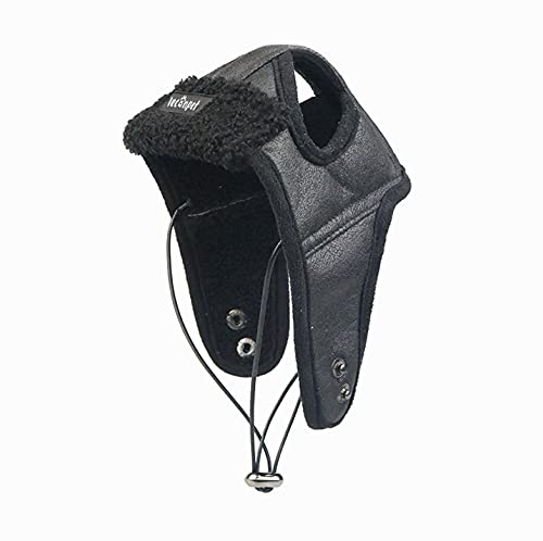 Leconpet Dog Aviator Hat, Dog Winter Pilot Hat with Ear Flaps for Cold Weather (XL, Black) - color: Black, size: XL