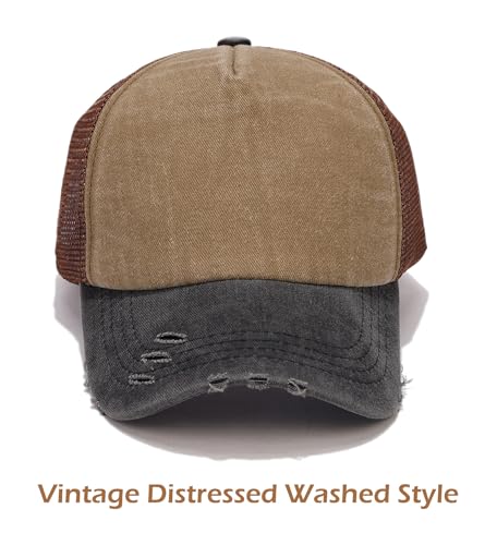 Lisianthus 2 Packs Vintage Washed Baseball Cap Unisex Mesh Dad Hat - color: Set 2
