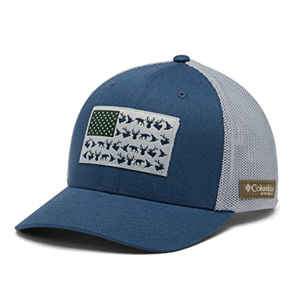 Columbia Unisex PHG Game Flag Mesh Ball Cap - color: Zinc/Cool Grey, size: XX-Large