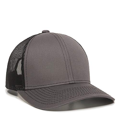Outdoor Cap Unisex-Adult Outdoor Cap Structured Mesh Back Trucker Cap - color: Charcoal/Black