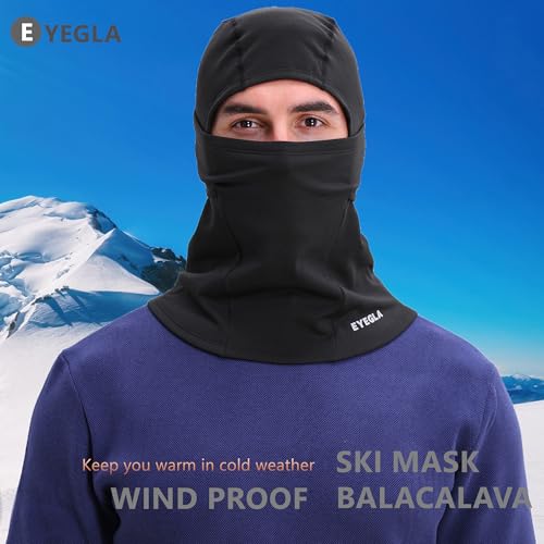 Balaclava Ski Mask for Men Cold Weather,Winter Thermal Face Mask Women for Snowboarding Motorcycle Cycling - color: A1-black