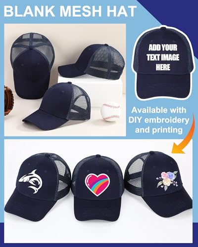 Coume 12/16/20/24 Pcs Mesh Hat - color: Navy Blue
