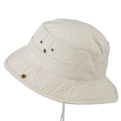 e4Hats.com Big Size Camouflaged Brim Cotton Washed Bucket Hat - color: Beige Khaki, size: X-Large-XX-Large