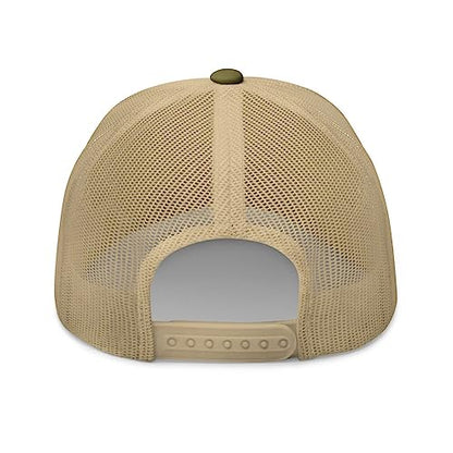 NG Boat Bring Out Ass and Titties Curved Bill Trucker Hat Mid Crown Adjustable Funny Adult Humor Cap - color: Moss/ Khaki