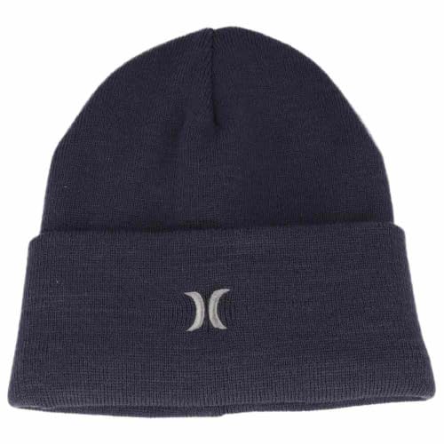 Hurley Mens Icon Knit Cuffed Beanie - color: Armory Navy