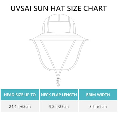 UPF 50+ Foldable Sun Hats Wide Brim with Large Neck Flap for Men Women UV Protection Gardening Fishing Beach Hat - color: Opaline Green