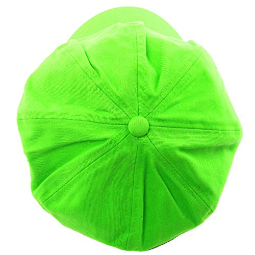 Summer 100% Cotton Plain Blank 8 Panel Newsboy Gatsby Apple Cabbie Cap Hat Lime