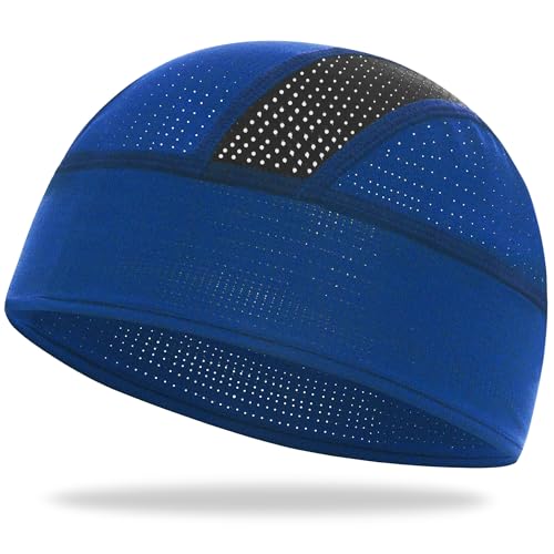 Cooling Skull Cap Breathable Mesh Helmet Liner Motorcycle Cycling - color: 1-royal Blue
