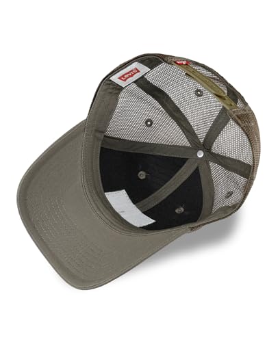 Levi's Men's Classic Style Logo Trucker Hat - Adjustable Lightweight - color: Olive