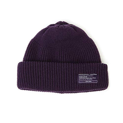 UNDERCONTROL Winter Trawler Fisherman Beanie Men Women Unisex Stylish Plain Docker Skull Hat Roll up Watch Cap Color Pack - color: Purple