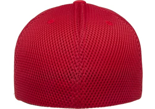 Flexfit 6533 Ultrafibre & Airmesh Lightweight Stretch-Fitted Cap - color: Red, size: Small-Medium