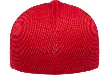 Flexfit 6533 Ultrafibre & Airmesh Lightweight Stretch-Fitted Cap - color: Red, size: Small-Medium