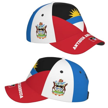 National Flags Baseball Cap for Men Women, Adjustable Trucker Hat Sun Visor Caps, Outdoor Dad Cap Patriotic Hat - color: Antigua and Barbuda Flag