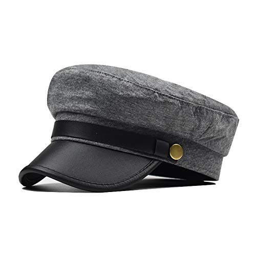 Chauffeur Hat for Men Women Vintage Newsboy Cap Costume Hats Beret Cap - color: Grey