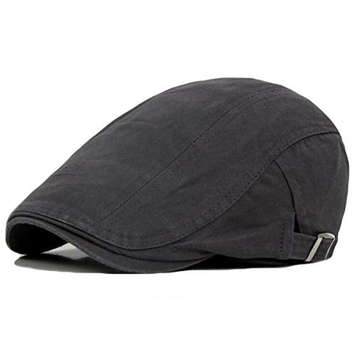 2 Pack Men's Cotton Flat Cap Ivy Gatsby Newsboy Hat - color: Q