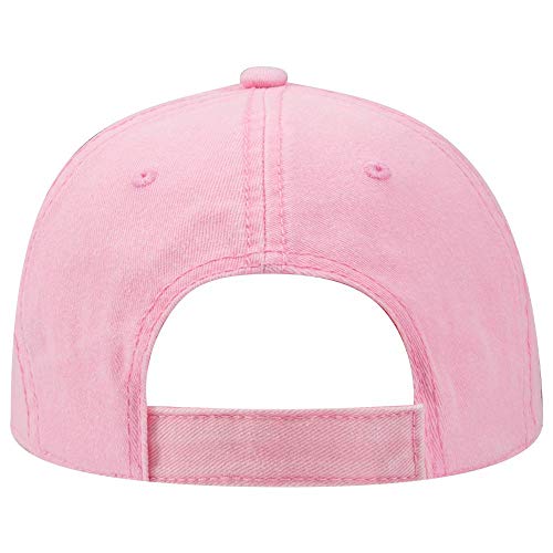 OTTO Garment Washed Pigment Dyed Cotton Twill 6 Panel Low Profile Dad Hat - color: Pink