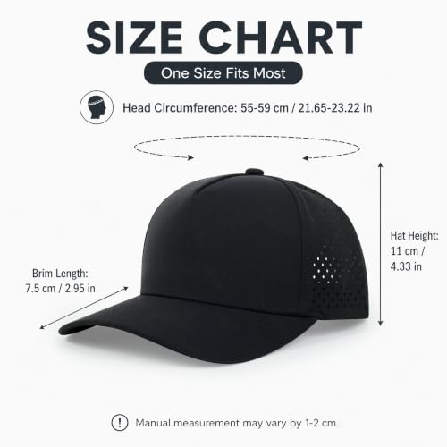 Quick Dry Baseball Cap Waterproof Snapback Trucker Golf Hat for Men Women - color: Black + Navy Blue
