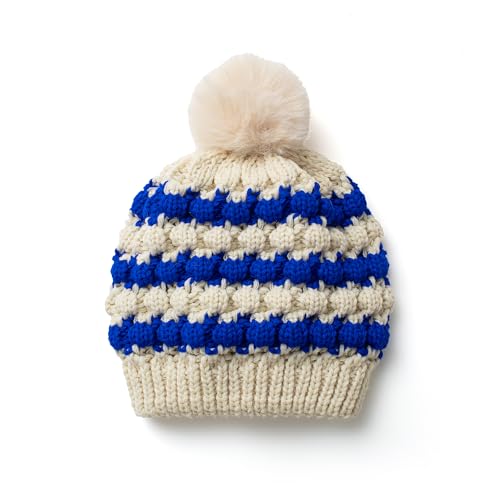 Winter Hats for Women Cable Knit Chunky Skull Cap Fleece Lined Thick Fold Cuff Beanie hat - color: Sky Blue & Cream Beanie, style: Pineapple