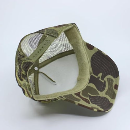 High Crown Foam Mesh Camouflage Tri-Color Oak Leaves Trucker Hat Baseball Cap - color: Kly/Lt.lod/Kly