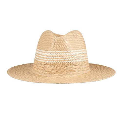 Dockers Men's Straw Fedora and Panama Hat - color: Natural Stripe, size: Large-X-Large