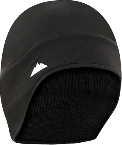 Tough Headwear Thermal Skull Cap - Moisture-Wicking Running Beanie - Snug Fit Ski Helmet Liner - Lightweight Cycling Cap - color: Black