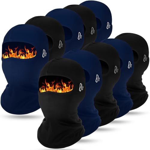 Suhine Winter Balaclava Ski Mask Bulk for Cold Weather - color: Black,dusty Blue