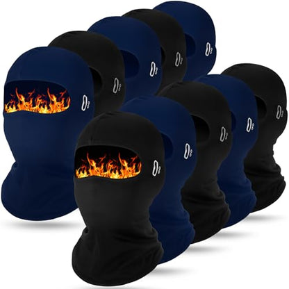 Suhine Winter Balaclava Ski Mask Bulk for Cold Weather - color: Black,dusty Blue