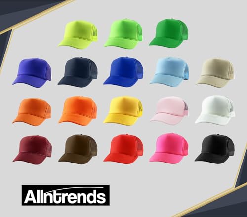 ALLNTRENDS Trucker Hat Embroidered Europe Champ Team Fan Snapback - color: Black, size: One Size
