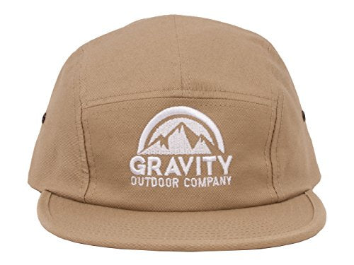 Gravity Outdoor Co. 5 Panel Hat - color: Khaki