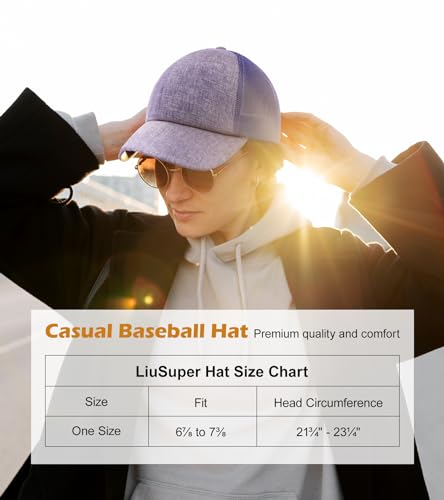 Blank Mesh Back Trucker Hat for Men and Women, Unisex Adjustable Snapback Baseball Cap, Adult Plain Classics Retro Hat - color: Blue