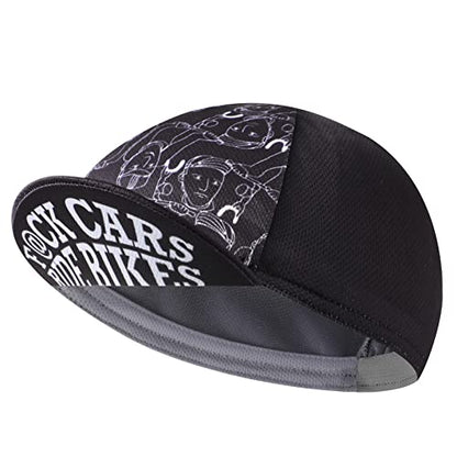 Black Cycling Cap - Polyester Funny Cycling Hat-Under Helmet - Cycling Helmet Liner Breathable&Sweat Uptake - color: Black 1