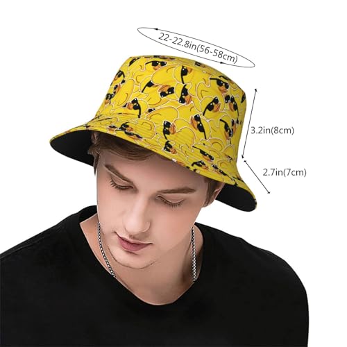 Bucket Hat for Men Women Packable Sun Hats Fisherman Outdoor Summer Travel Hiking Beach Caps - color: Duck