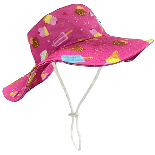 Funny Sun Hat for Men Women Wide Brim Bucket Hat Hiking Boonie Hat Summer Beach Fishing Caps - color: Ice Cream