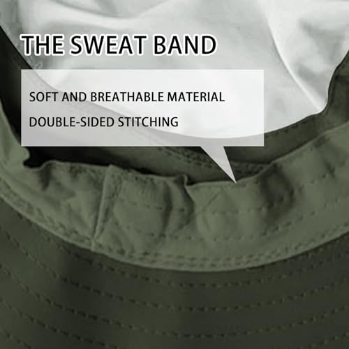 ZOORON Sun Hats for Men Women with Neck Flap Fishing UPF 50+ UV Protection - color: Army Green