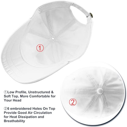 Loneshark Short Brim Baseball Cap for Running Small Bill Umpire Hat - color: White