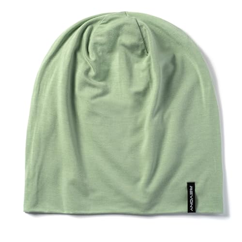 Summer T-Shirt Beanie for Men & Women - Soft Modal - Slouchy Style - color: Mint Green
