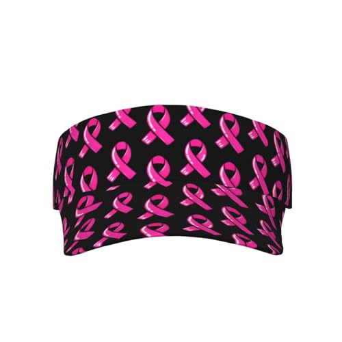 Unisex Adjustable Sports Sun Visor - color: Breast Cancer