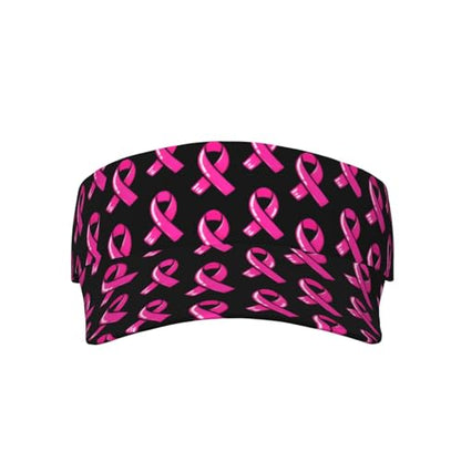 Unisex Adjustable Sports Sun Visor - color: Breast Cancer