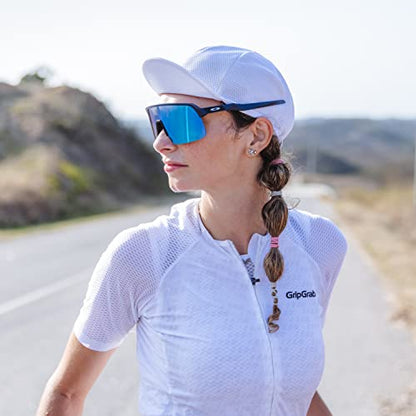 GripGrab Summer Cycling Cap - UV Protection Under-Helmet Bicycle Visor Hat - color: White, size: Small-Medium
