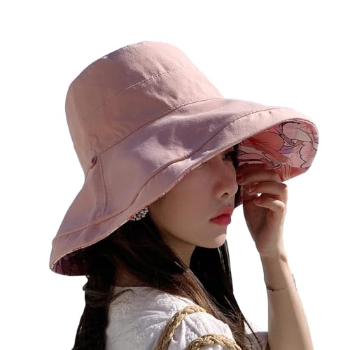 FaroDor Women's Reversible Bucket Hat UV Protection Packable Travel Cap Wide Brim Sun Hats 2026 - color: 4pink