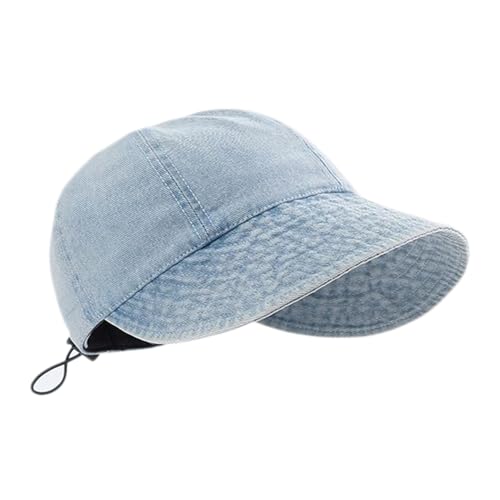 Summer Sun Hats Wide Brim UV Protection Sun Hat Beach Packable Visor for Women - color: Light Blue